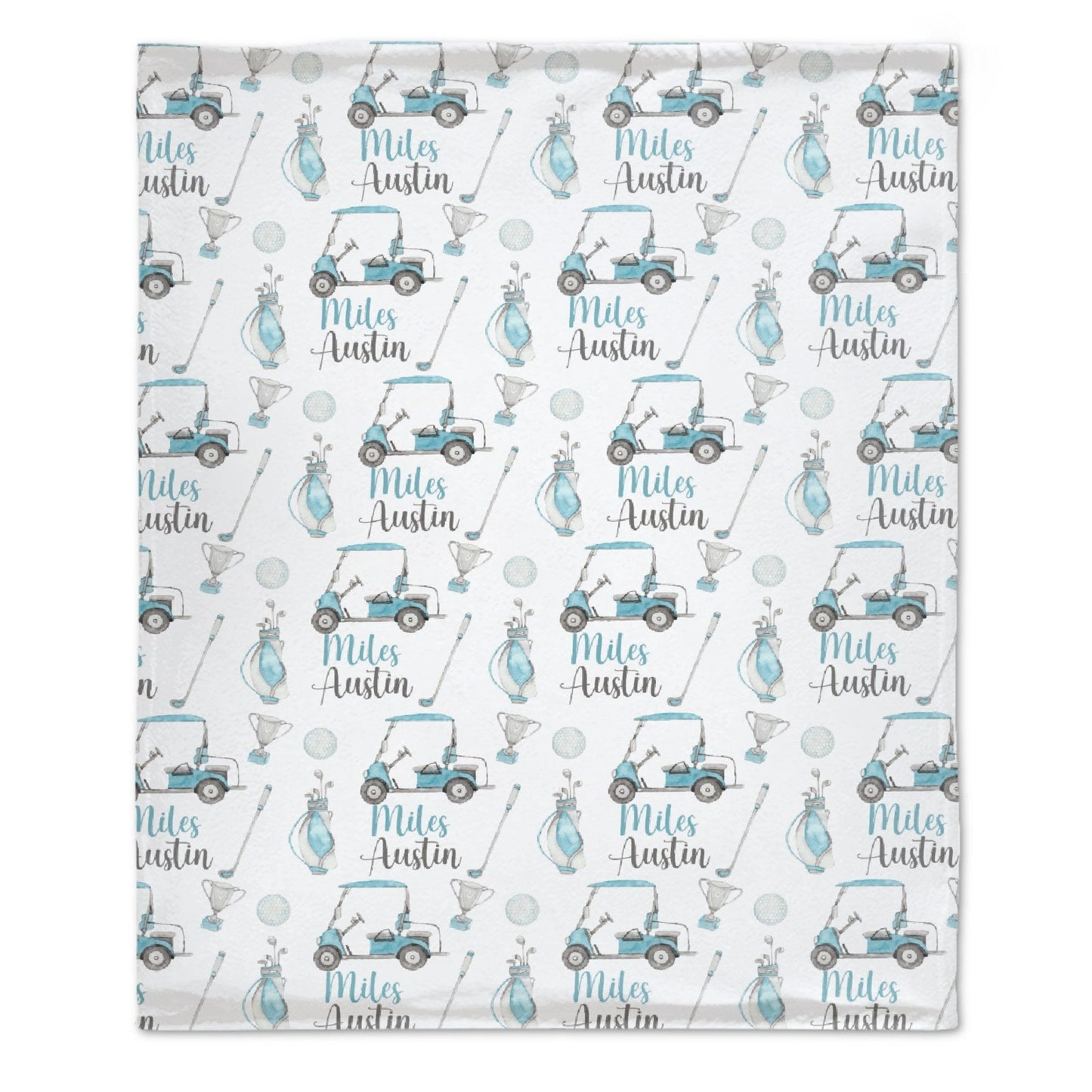 ️Personalized Swaddle Golf Nursery Theme Baby Blanket - Golf