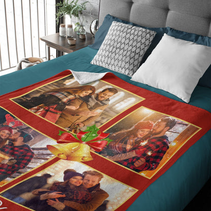 ️Custom Photo Merry Christmas Blanket For Family