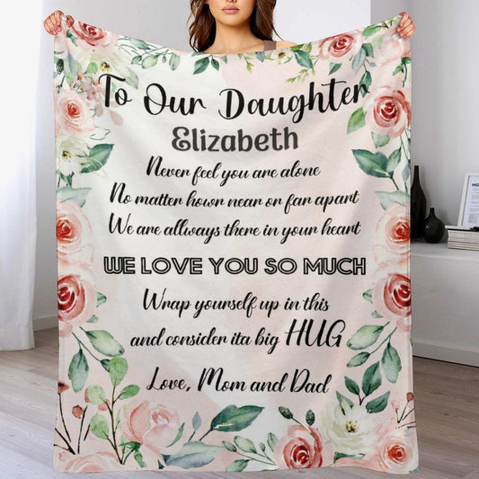 ️Personalized Custom Name Blanket-To Our Daughter To My Daughter
