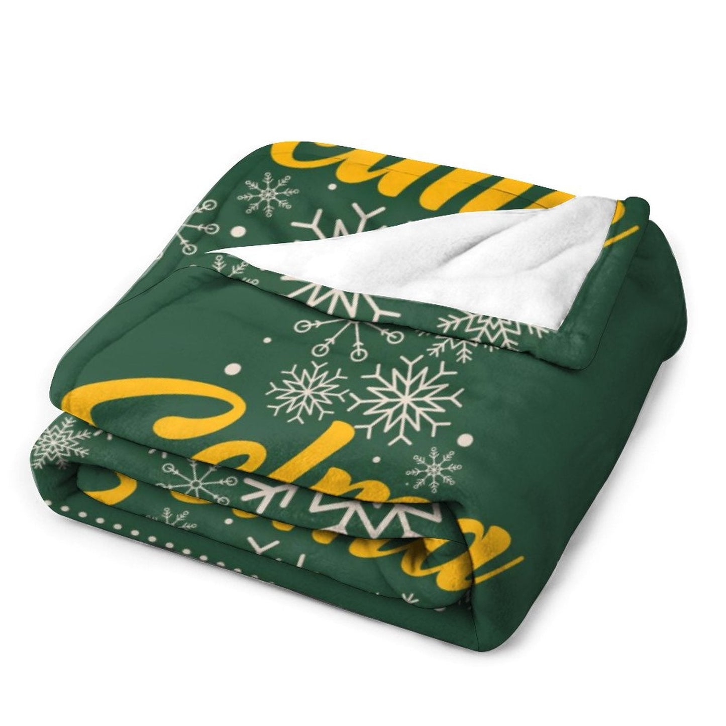 ️Personalized Custom Christmas Tree Shape Name Blanket