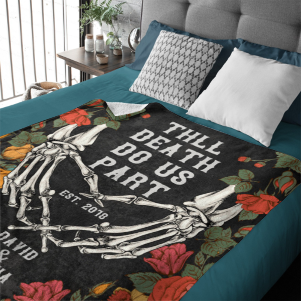 Till Death Do Us Part - Personalized Blanket - Anniversary, Birthday Gift For Couple, Husband, Wife, Girlfriend, Boyfriend