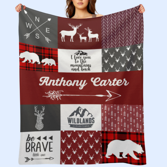 ️Woodland Custom Personalized Blanket - Gift Ideas for Kids
