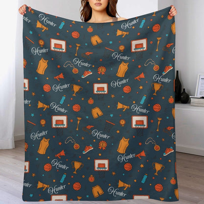 ️Basketball Customized Personalized Blanket - Gift for Kids