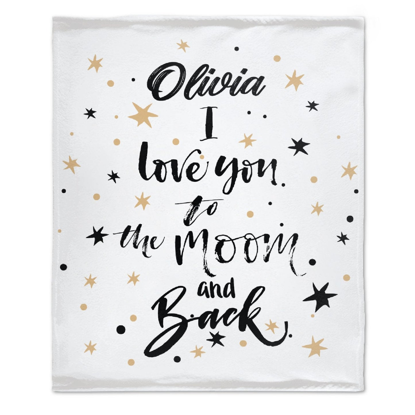 ️I Love You to the Moon and Back Name Custom Blanket