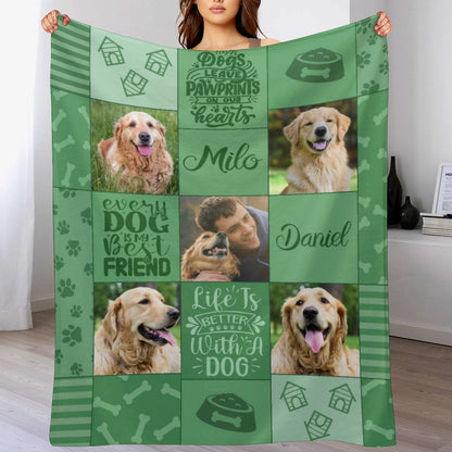 ️Dog Photo Blanket-Personalized Pet Blanket-Pet Memorial-Custom Pet Photo-Personalized Photo Blanket-Pet Memorial Gift