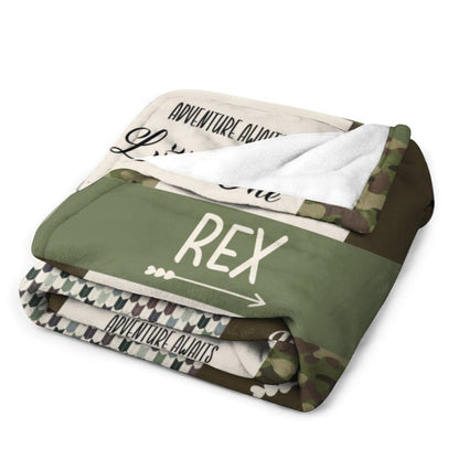 ️Personalized Hunting Theme Blanket - Baby Boys Blanket Newborn Baby Gift