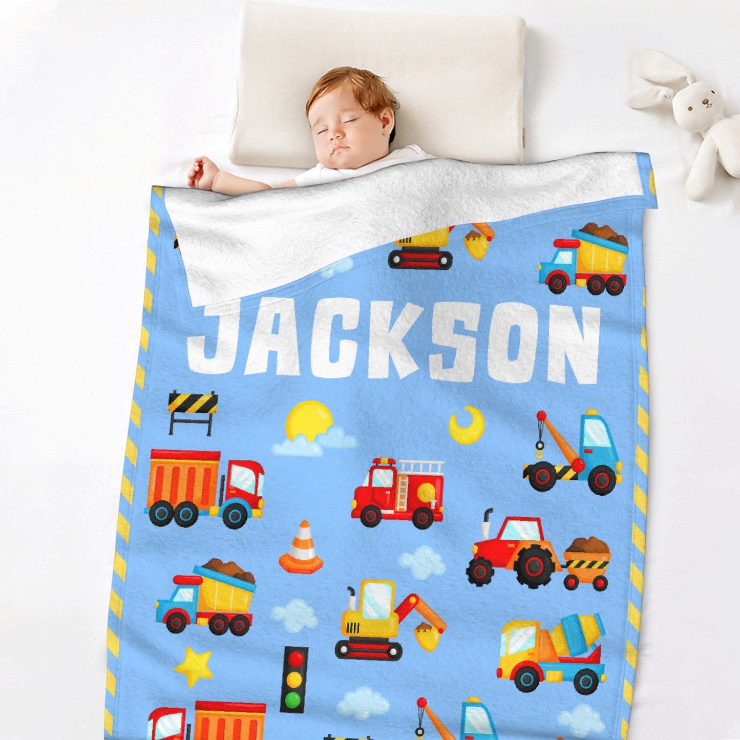 ️Construction Truck Car Toddler Blanket for Boys Girls