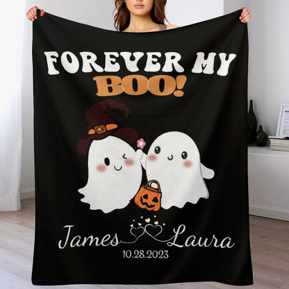 ️Personalized Name Custom Blanket-Cute Halloween Ghost