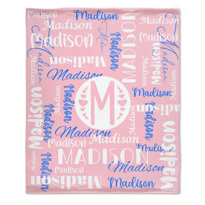 ️Multicolor Unisex Name Personalized Custom Blanket - Perfect for Birthday Gifts