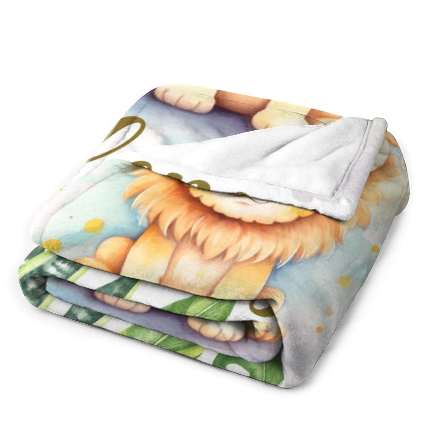 ️Personalized Customized Name Baby Blanket - Baby Lion