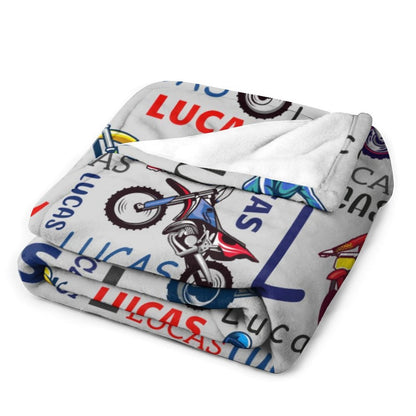 ️Personalized Custom Name Dirt Bike Motocross Blanket