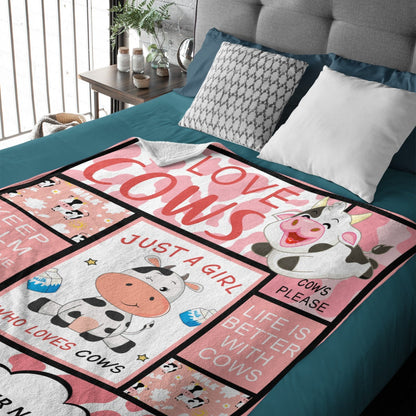 ️Personalized Cow Print Blanket with Name