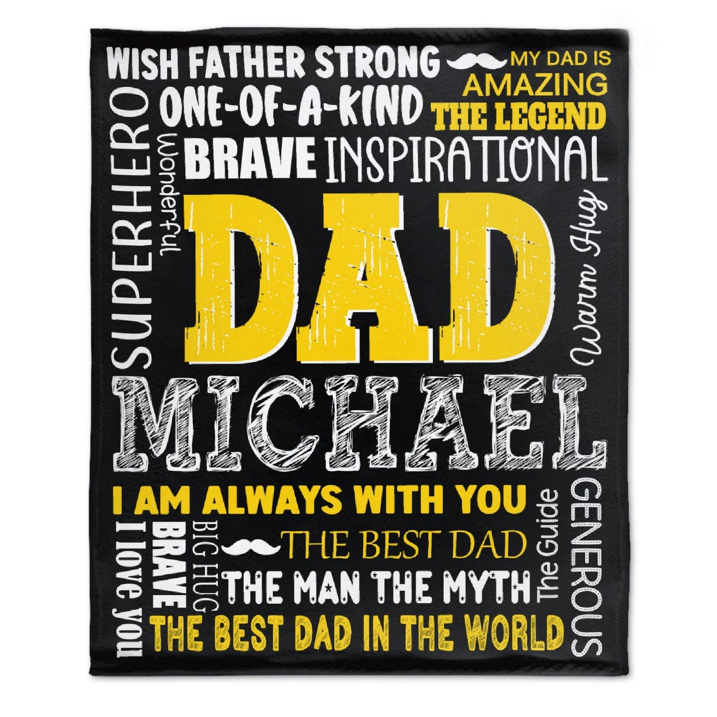 The Best Dad Name Custom Blanket - Gifts for Dad