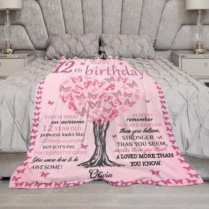 ️ Personalized Custom Birthday Blanket - Gift For Girls