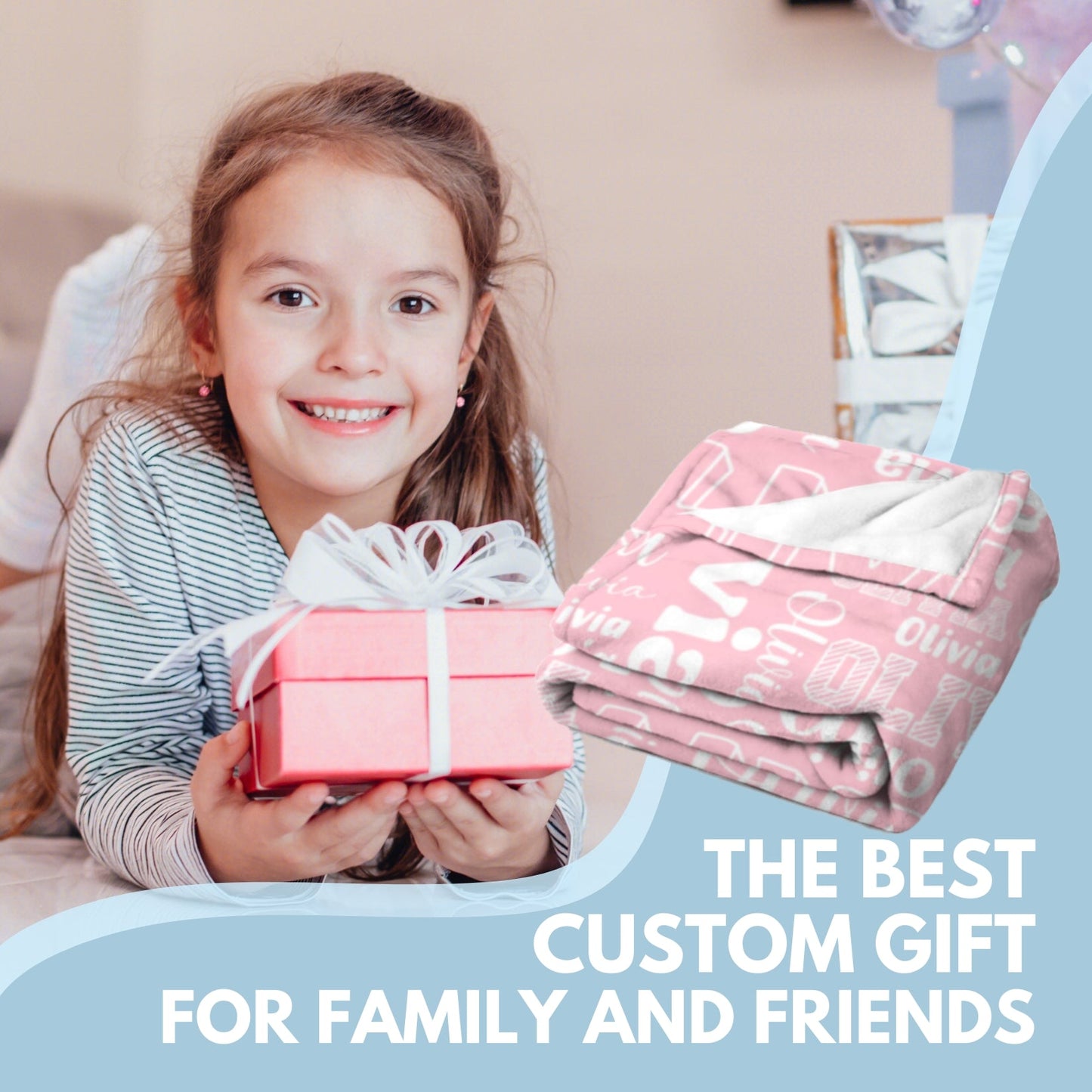 ️Personalized Custom Name Blanket - Gifts for Family and Friends
