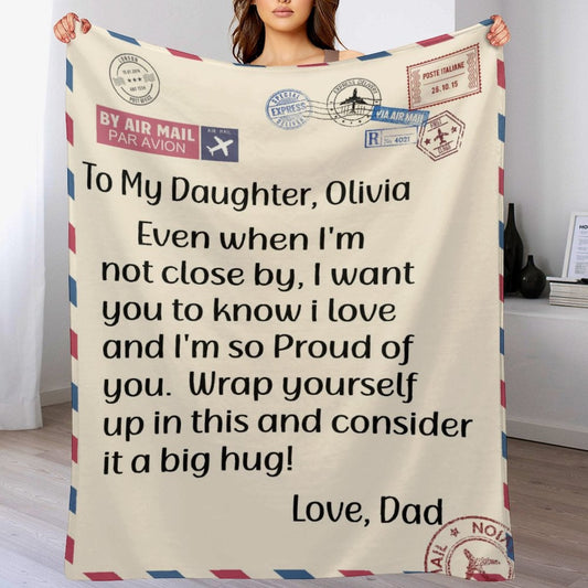 ️Personalized Custom Airmail Throw Blanket For Family