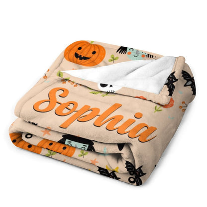 ️Personalized Custom Name Halloween Blanket