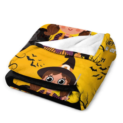 ️Personalized Daughter Name Blanket-Halloween Witches