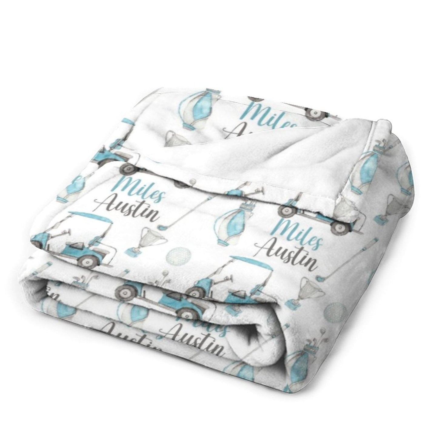 ️Personalized Swaddle Golf Nursery Theme Baby Blanket - Golf