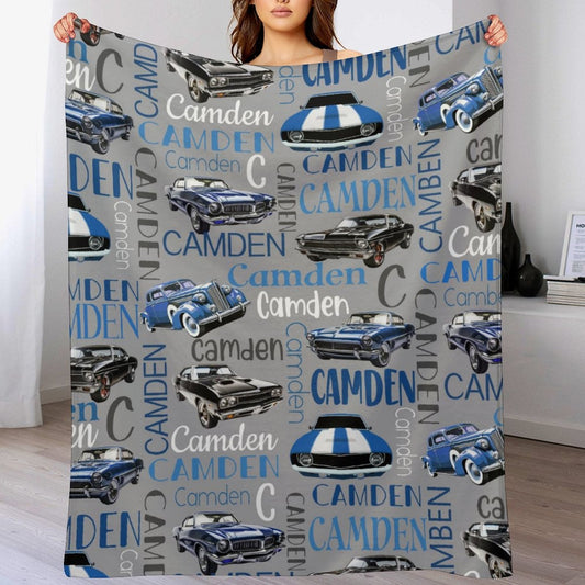 ️Muscle Sports Car Personalized Baby Blanket