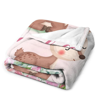 ️Personalized Customized Name Baby Girl Blanket-Baby Deer Blankets