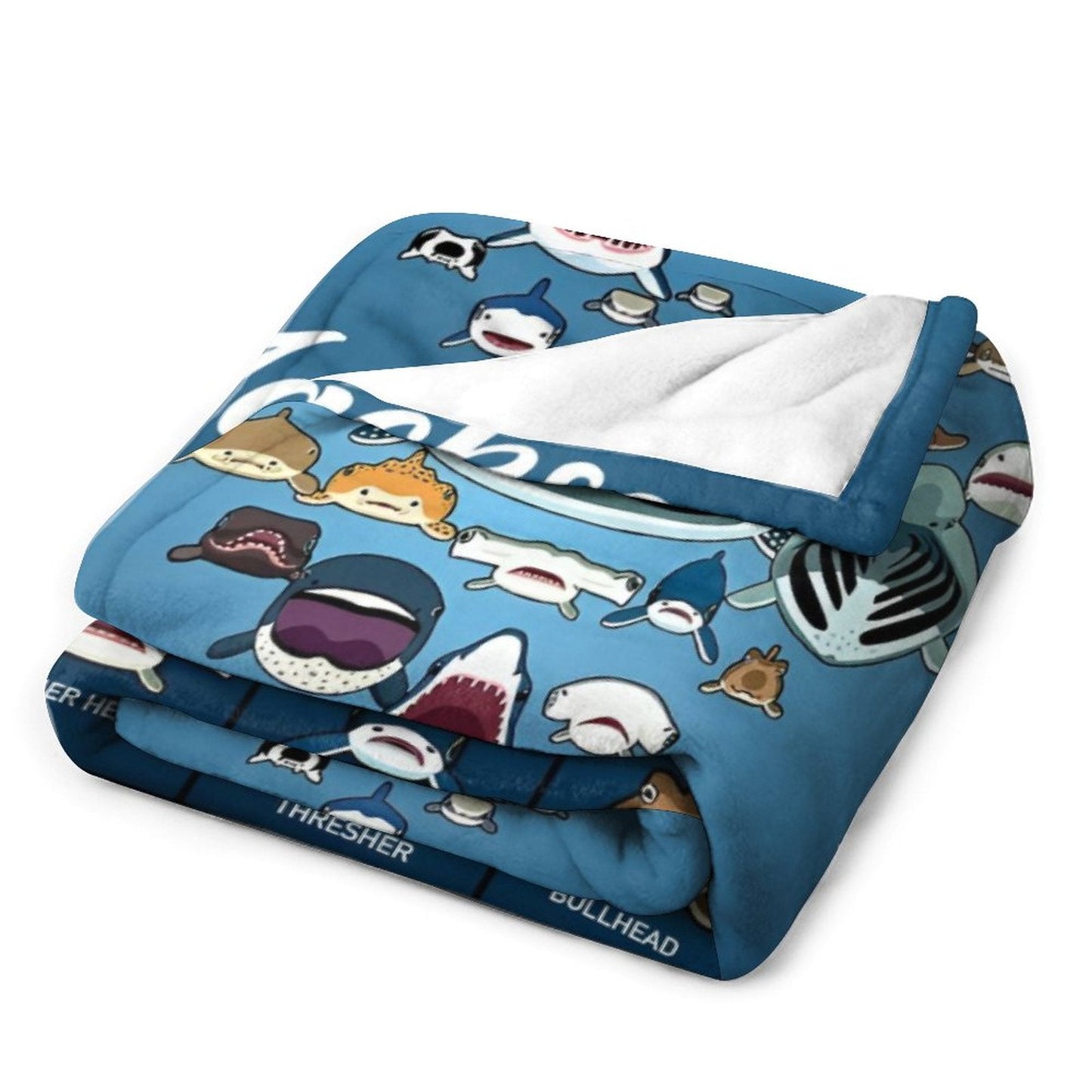 ️Personalized Shark Blanket Kids Custom Name Blanket