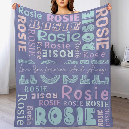 ️Personalized Custom Name Blanket for Kids baby Family