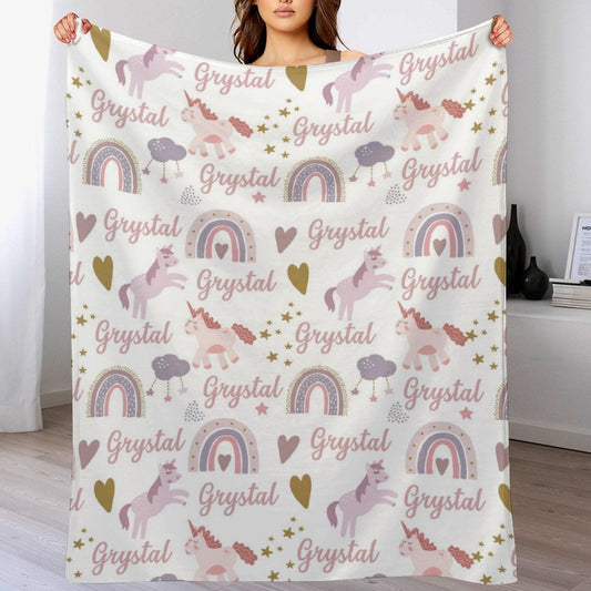 ️Unicorns Dream of Personalized Blankets for KidsBaby