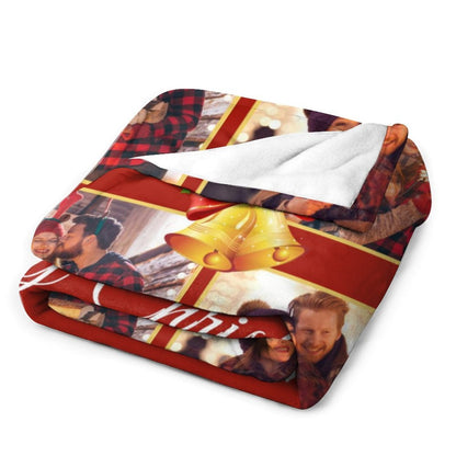 ️Custom Photo Merry Christmas Blanket For Family