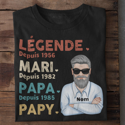 Husband Daddy Grandpa T Shirt