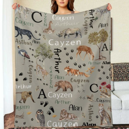 Personalized Name Hunting Blanket - Gifts for Kids - Yulaki