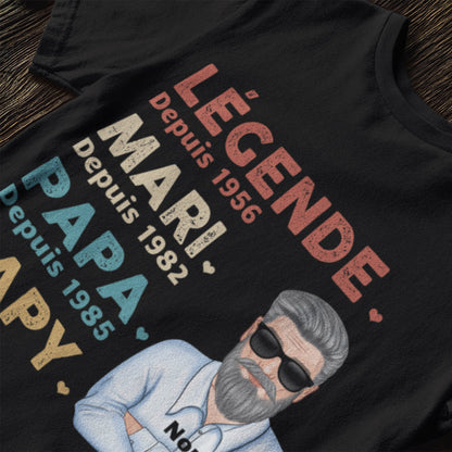 Husband Daddy Grandpa T Shirt