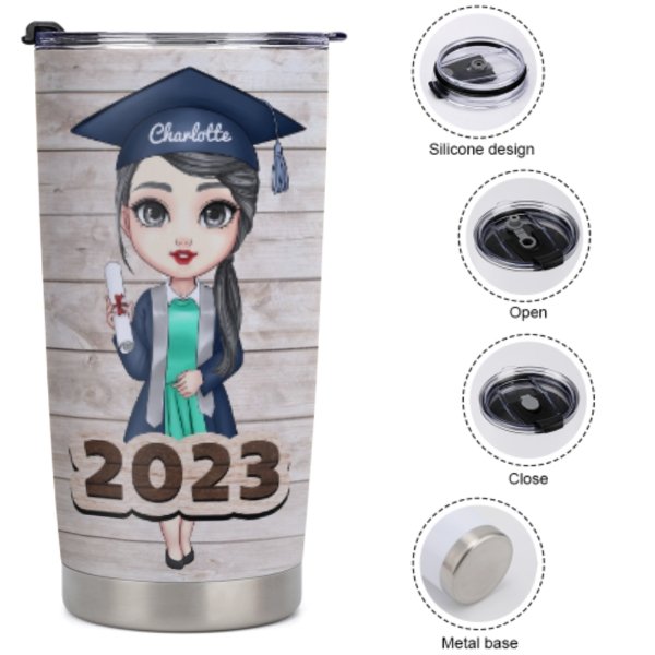 Shoot For The Stars Graduate - Personalized Tumblers - Yulaki