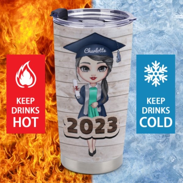 Shoot For The Stars Graduate - Personalized Tumblers - Yulaki