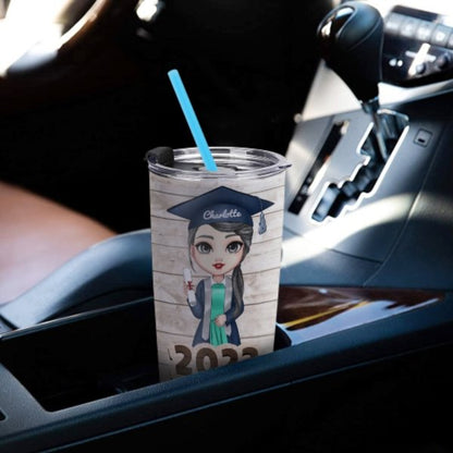 Shoot For The Stars Graduate - Personalized Tumblers - Yulaki