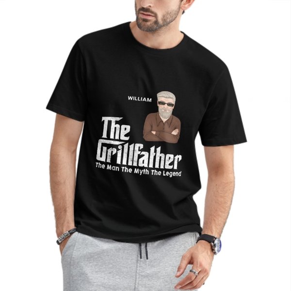 The Grillfather - Gift For Dad - Personalized Unisex T-Shirt - Yulaki