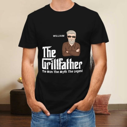 The Grillfather - Gift For Dad - Personalized Unisex T-Shirt - Yulaki