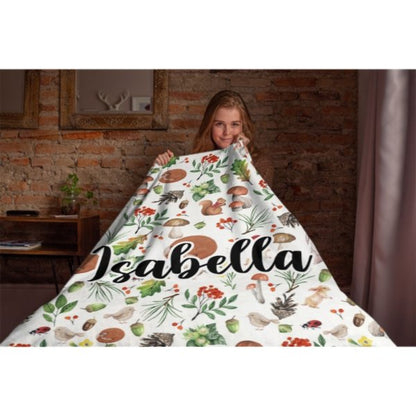 Vintage Forest Custom Name Blanket - Gifts for Baby - Yulaki