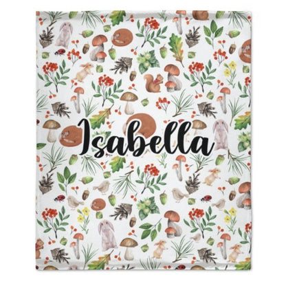 Vintage Forest Custom Name Blanket - Gifts for Baby - Yulaki