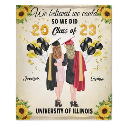 We Believed We Could So We Did - Personalized Blanket - Yulaki