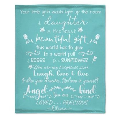 Your Little Grin Would Light Up The Room - Family Blanket - New Arrival, Christmas Gift For Daughter - Yulaki