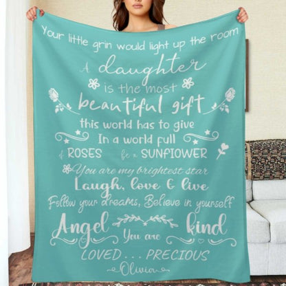 Your Little Grin Would Light Up The Room - Family Blanket - New Arrival, Christmas Gift For Daughter - Yulaki